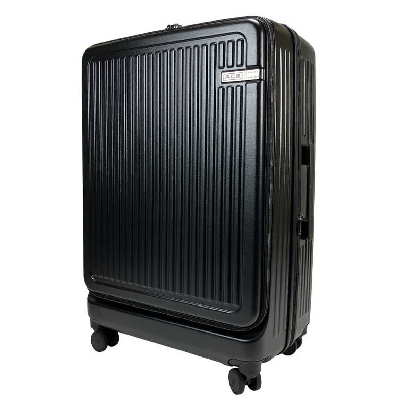 ACE　DESIGNED BY ACE IN JAPAN スーツケース フロントオープンラゲージ 拡張機能付き 宿泊目安：1週間以上 [TSAロック搭載 / 87L] ブラック　ACE-548301｜コジマ店