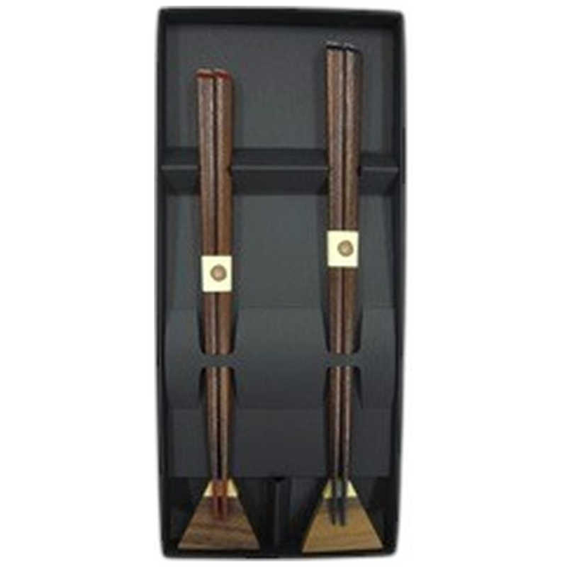 越前漆器　夫婦箸 富士山 箸置付