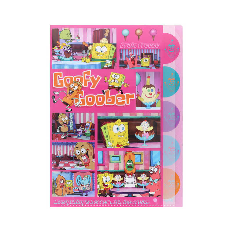 サンスター文具　(限定)ダイカットクリアファイル5P スポンジ・ボブ4 アニメーション　S2174227画像