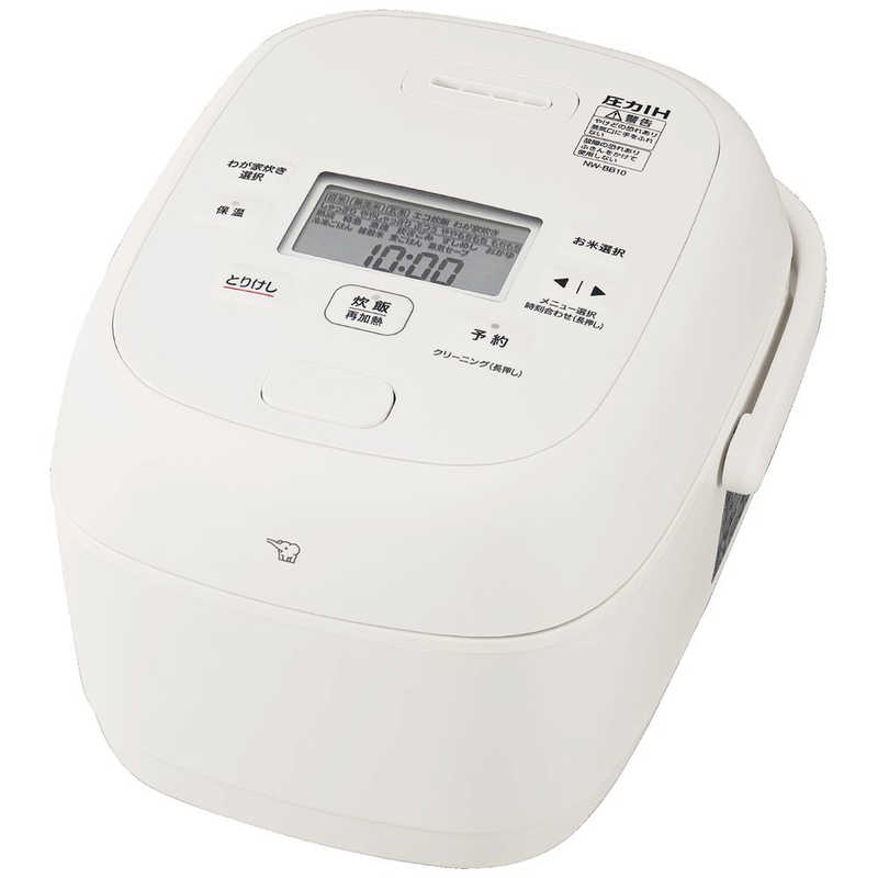 象印マホービン　ZOJIRUSHI　炊飯器 5.5合 豪熱大火力 圧力IHジャー 鉄器コート黒まる厚釜 ホワイト　NW-BB10