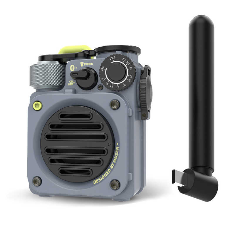 MUZEN　Wild Mini 第3世代 Bluetooth スピーカー メタルグレー　MW-PVXI3GY