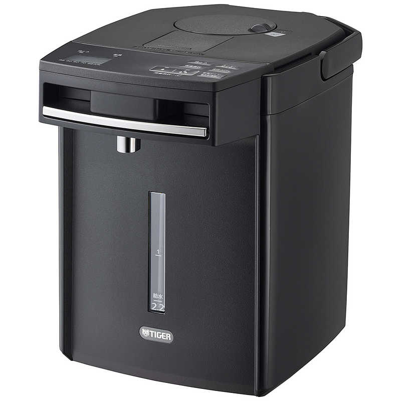タイガー　TIGER　電気ポット とく子さん 2.2L 蒸気レスVE電気まほうびん アーバンブラック　PIM-H220KE