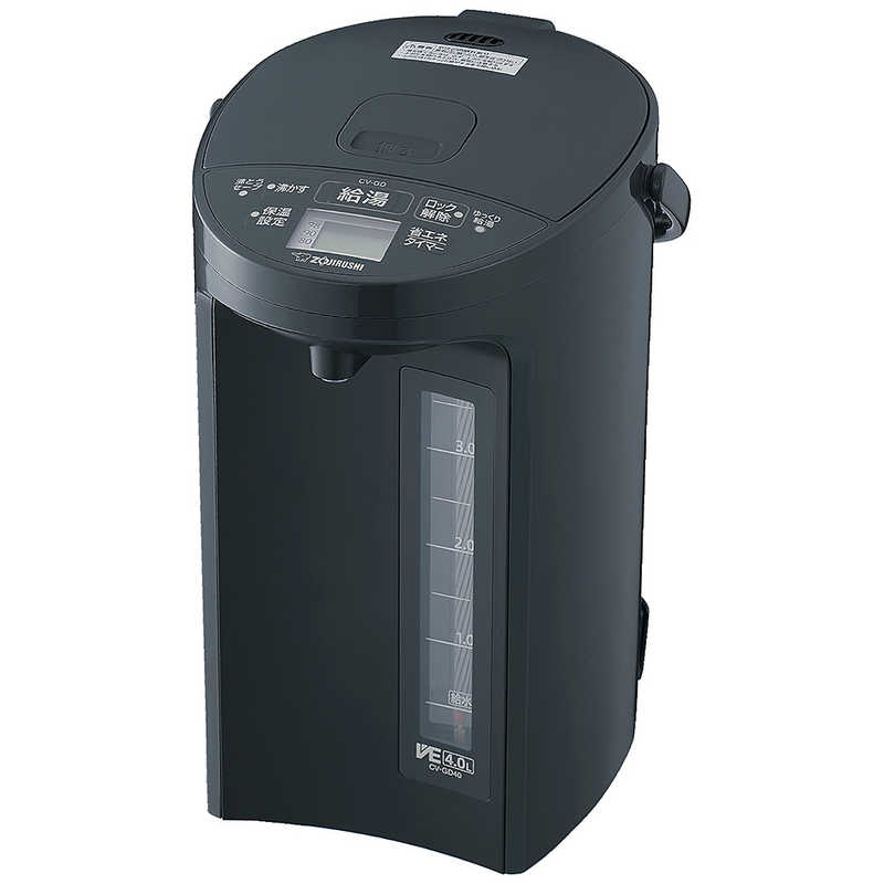 象印マホービン ZOJIRUSHI 電気ポット マイコン沸とう VE電気まほうびん 優湯生 4.0L ソフトブラック CV-GD40-BM|コジマ店