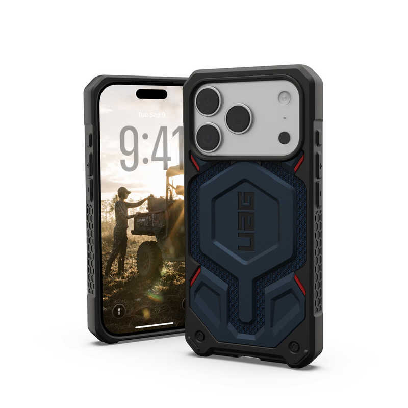 UAG　iPhone 17 Pro用 MagSafe対応 MONARCH PRO KEVLAR(ケブラーマラード)　UAG-IPH25MA-PMS-KM