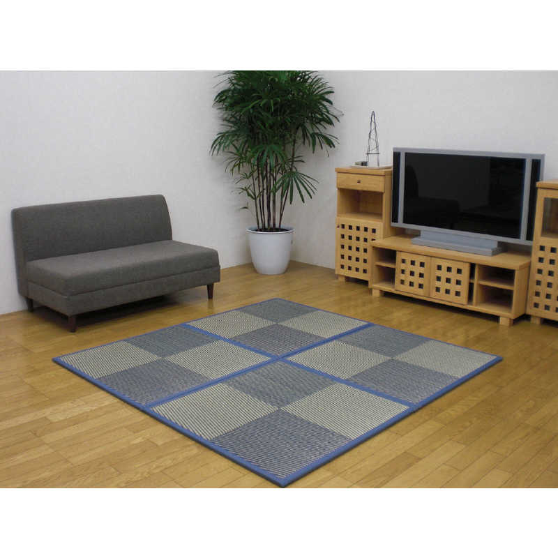 イケヒコ　ユニット畳　ニールBL U畳 6枚セット（／82×82×1.7cm／連結ジョイント付き）