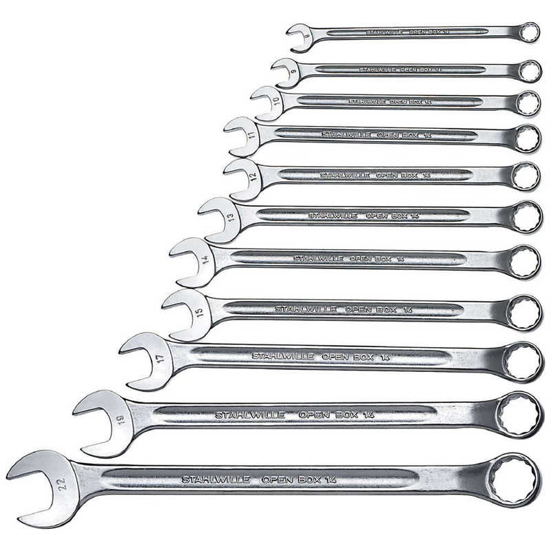 STAHLWILLE　11本組 ロングタイプ 片目片口スパナセット　14/11 32,039円