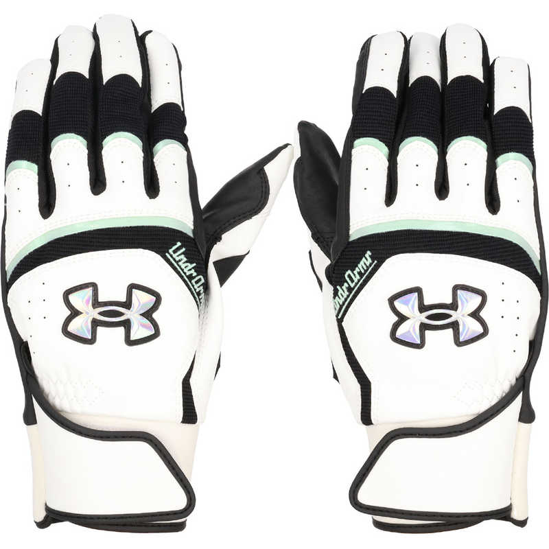 アンダーアーマー　UNDER ARMOUR メンズ UA YARD PRO BATTING GLOVES UAヤード プロ バッティンググローブ White/Black/Iridescent MD 6001314　6001314_25FW