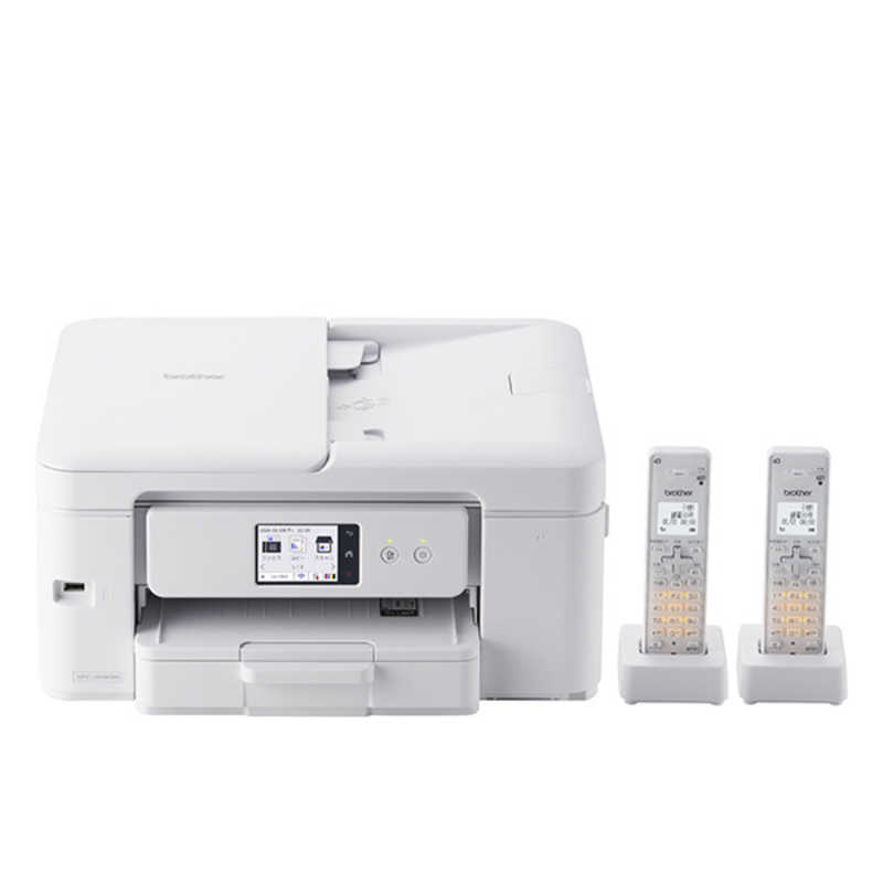 ブラザー　brother　プリンター ブラザー A4インクジェット複合機 FAX 電話 子機2台 コピー プリント スキャン Wi-Fi 簡単設定 PRIVIO(プリビオ) ［子機2台 / 普通紙］ ホワイト　MFC-J943DWN