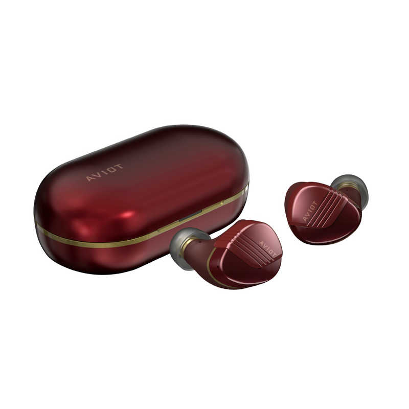AVIOT　フルワイヤレスイヤホン [ ワイヤレス ( 左右分離 ) / Bluetooth / ノイズキャンセリング 対応 ] Dark Red　TE-W1-RD