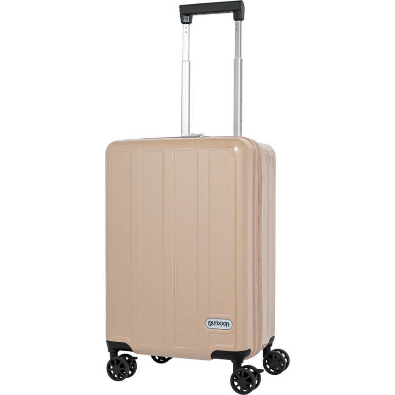 OUTDOOR　スーツケース ファスナータイプ 旅行日数目安： 3～4泊 37L TSAロック搭載 内装仕切り付き フットストッパー付き 機内持ち込みサイズ ［TSAロック搭載］ ベージュ　OD-0904-48-BE