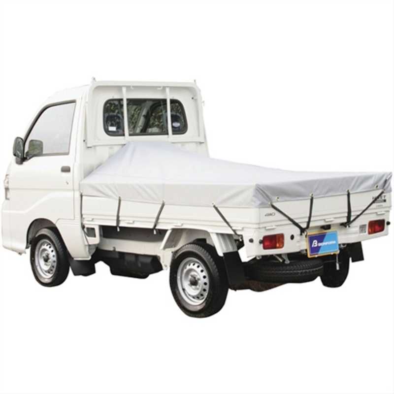 BONFORM　6650-01SI 荷台シート 防水 カラー：シルバー サイズ：177×210cm ゴムバンド×12/アングルポスト固定用丸ヒモ×2　665001SIｼﾙﾊﾞｰ