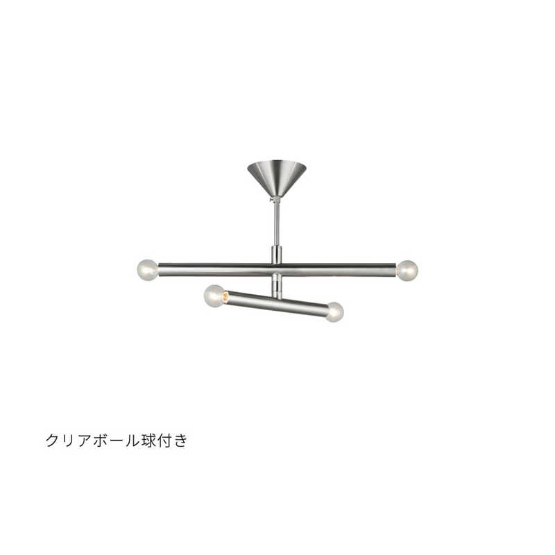 インターフォルム　シーリングライト Fonction(フォンクシオン) 白熱クリアボール電球付属 ［4.5畳 / 電球色 / E17］　LT-4539