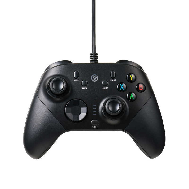 エレコム　ELECOM　ゲームパッド XInput/DirectInput ホールエフェクトスティック・トリガー 背面ボタン2 連射・マクロ(ソフト不要) トリガーストップ3段階 Windows ケーブル約2m ブラック　JC-GP60XVBK