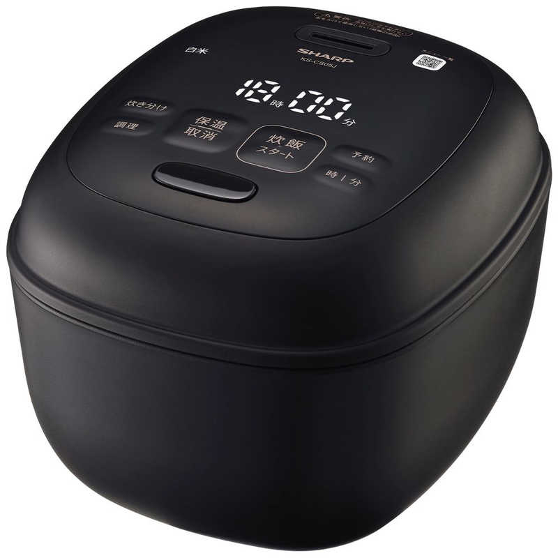 シャープ　SHARP　炊飯器 3合 マイコン ブラック　KS-CS05J-B