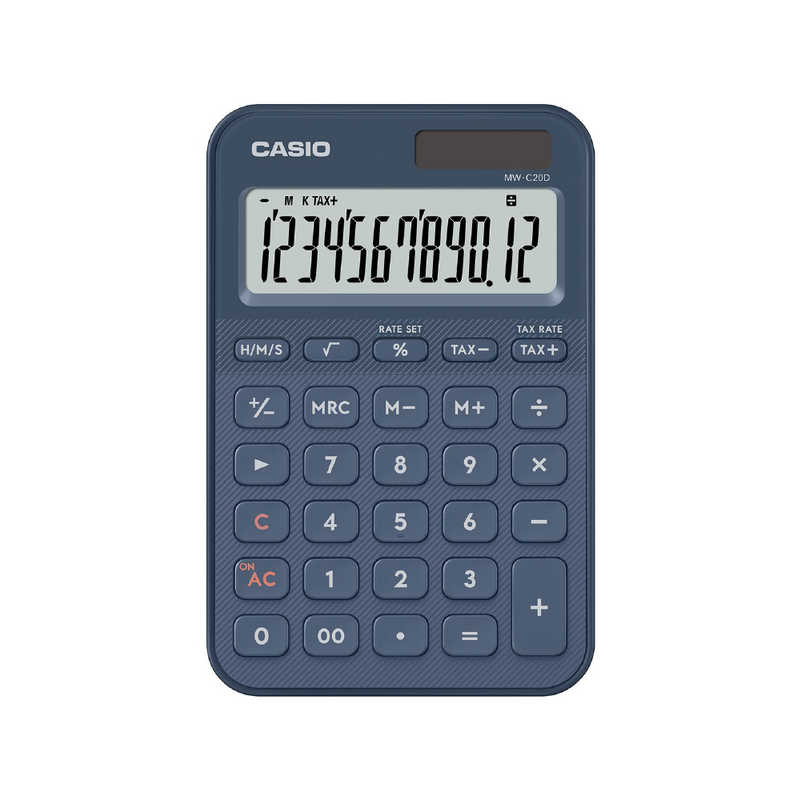 【楽天市場】カシオ CASIO デザイン電卓 [12桁] ネイビー MW-C20D-NY-N：コジマ楽天市場店