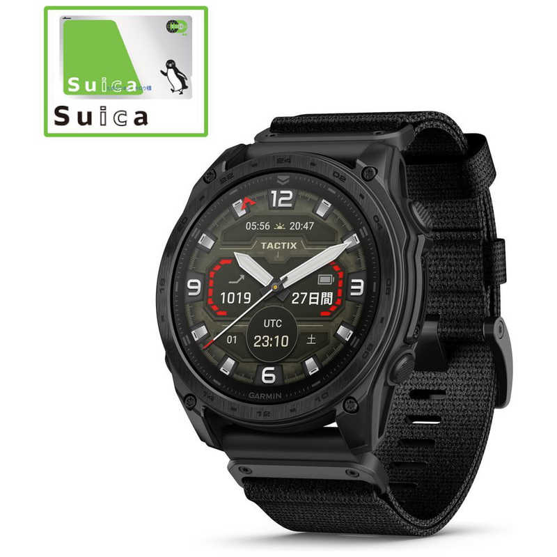 GARMIN　Tactix 8(タクティクス 8)AMOLED 51mm GPSスマートウォッチ(Suica対応) (ガーミン) Black　010-03406-12｜コジマ店