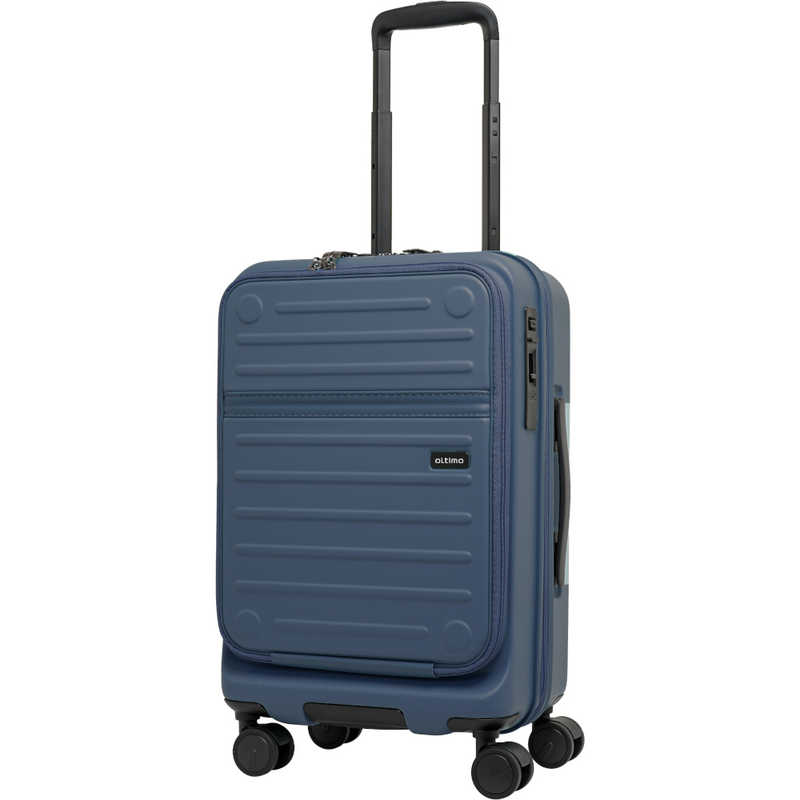 オルティモ　スーツケース フロントオープン ハーフオープン ファスナータイプ 旅行日数目安： 2～3泊 約37L ストッパー付き ネイビー　OT-0857-50N-NV｜コジマ店