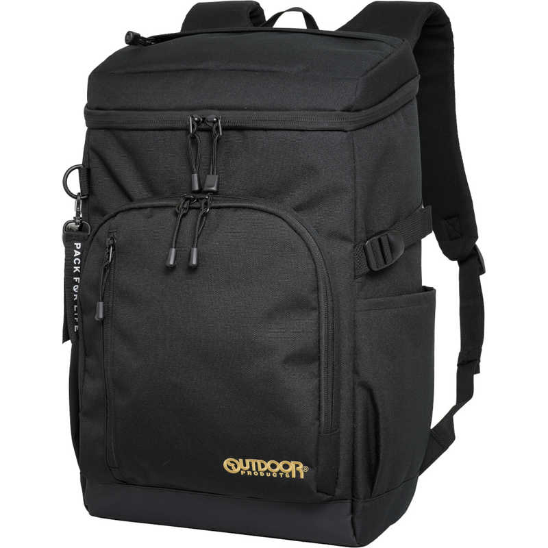 OUTDOOR　ボックスリュック スクールリュック 通学 通勤 大容量 30L 15.6インチ PC対応 撥水 軽量 ゴールド/ブラック　OD-11195-GDBK｜コジマ店