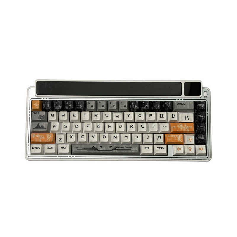 AULA　ゲーミングキーボード 可視化マルチメディアスクリーン 8000mAh大容量バッテリー 五重精密充填ハードコアガスケット構造 White　AMG65JP-WH｜コジマ店