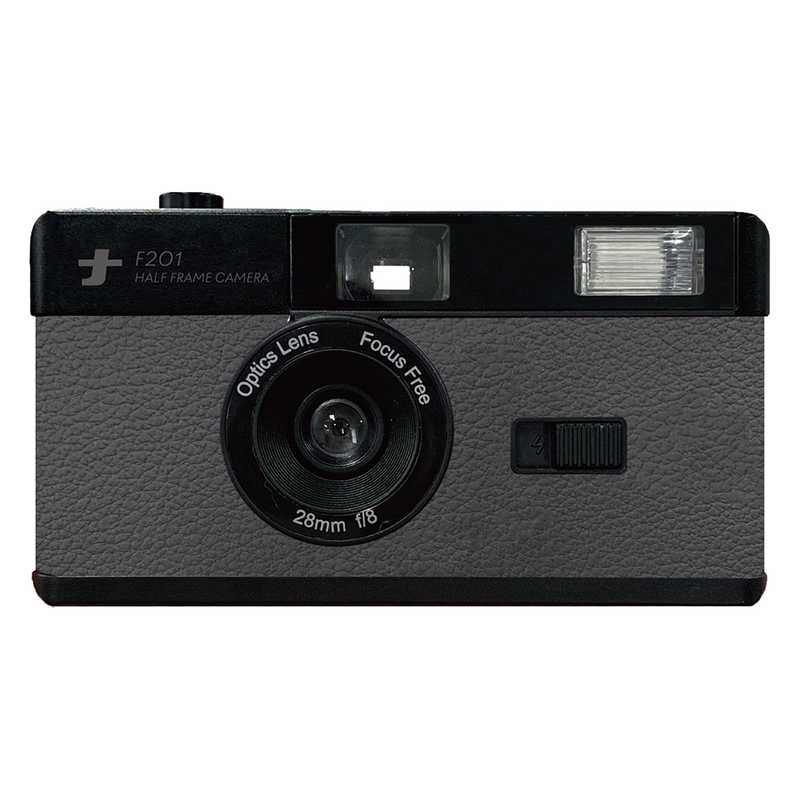ナカバヤシ　フィルムナカメラ half ダークグレー　CAM-F201DG