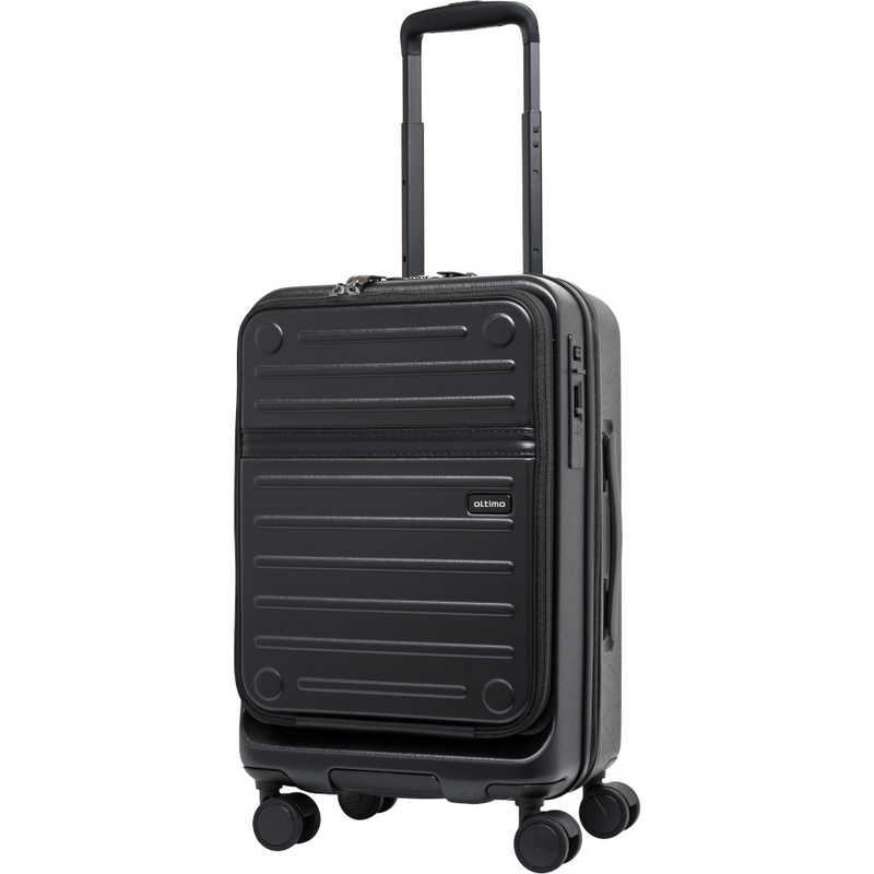 オルティモ　スーツケース フロントオープン ハーフオープン ファスナータイプ 旅行日数目安： 2～3泊 約37L ジェットブラック　OT-0857-50N-JBK