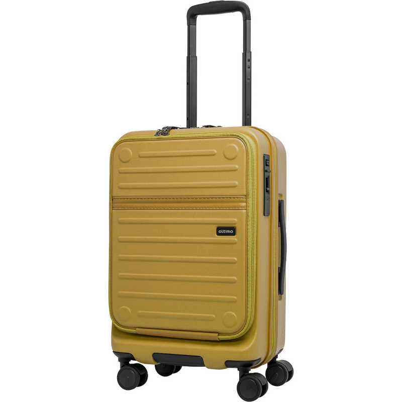 オルティモ　スーツケース フロントオープン ハーフオープン ファスナータイプ 旅行日数目安： 2～3泊 約37L ストッパー付き マスタード　OT-0857-50N-MS