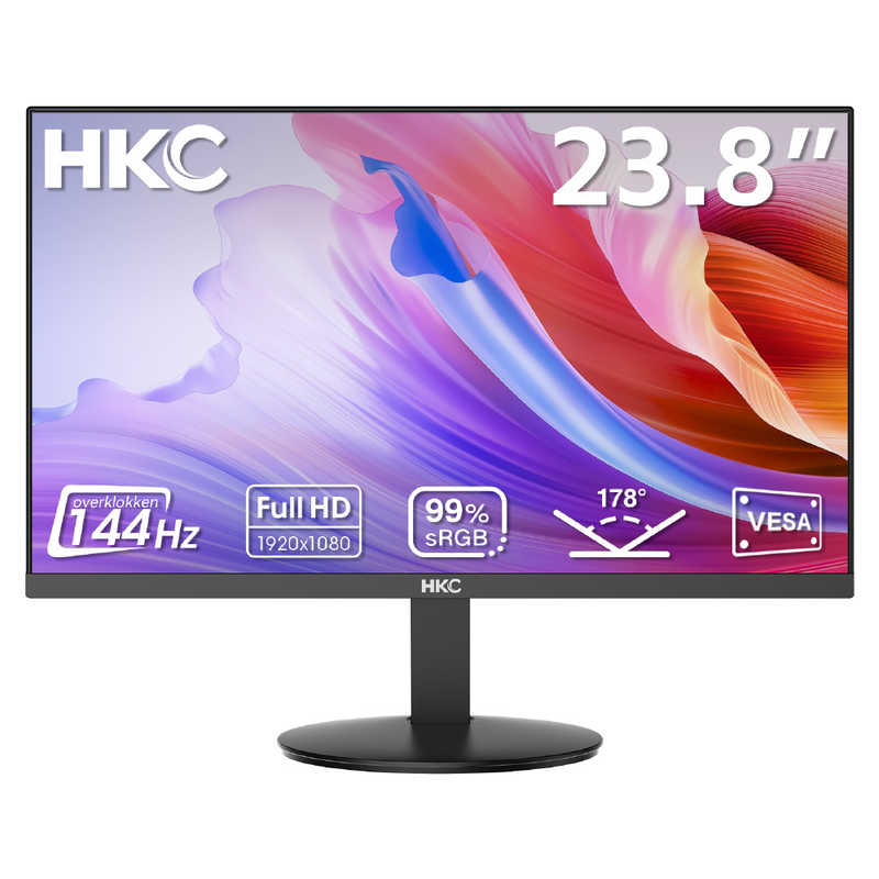 HKC　ゲーミングモニター 23.8型 3年保証 ［23.8型 / フルHD(1920×1080) / 144Hz］　V2418S