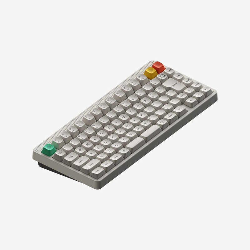 NUPHY　Node75 メカニカルキーボード・JIS・Blush Max軸(静音リニア) ［有線・ワイヤレス / Bluetooth・USB (Type-C)］ Lunar White　n75mwuj｜コジマ店