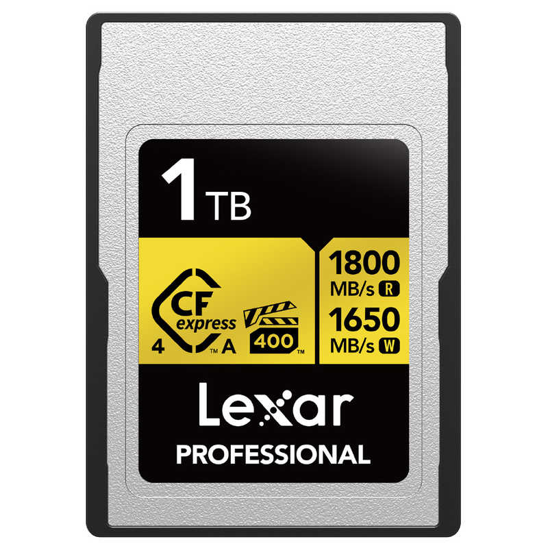 LEXAR　Lexar Professional GOLD CFexpress 4.0 Type A カード ［1TB / CFexpress Type A］　LCAGOLD001T-RNENJ｜コジマ店