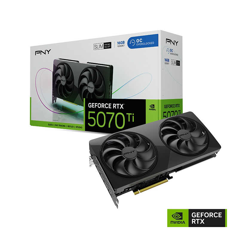 【2026年07月10日発売予定】PNY　GeForce RTX 5070 Ti 16GB OC SLIM ［GeForce RTXシリーズ / 16GB］　VCG5070T16DFSXPB1-O｜コジマ店