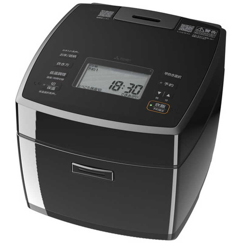 三菱　MITSUBISHI　炊飯器 5.5合 炭炊釜（2層厚釜） IHジャー ダブル備長炭コート「熾火（おきび）」 黒曜（こくよう）　NJ-VS10J-B｜コジマ店