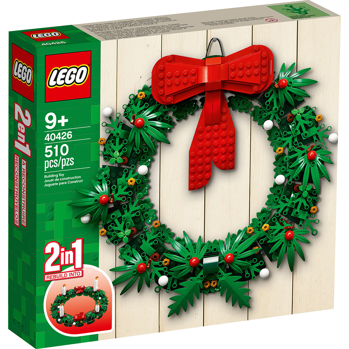 レゴ Lego クリスマスリース 2 In 1 国内流通正規品 おもちゃ 玩具 ブロック 男の子 女の子 おうち時間 大人 オトナレゴ ゲーム キャラクター プレゼント ギフト 誕生日 ハロウィン クリスマス クリスマスプレゼント Ice Org Br