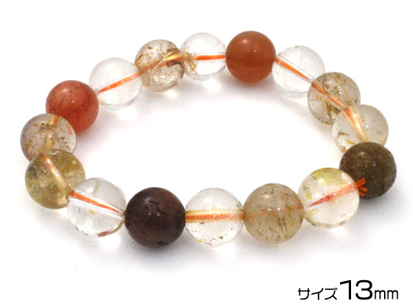 ミックスルチルクォーツ★パワーストーン・ブレスレット１２mm 楽天市場】ミックスルチルクォーツ ブレスレット 12mm 18.5cm