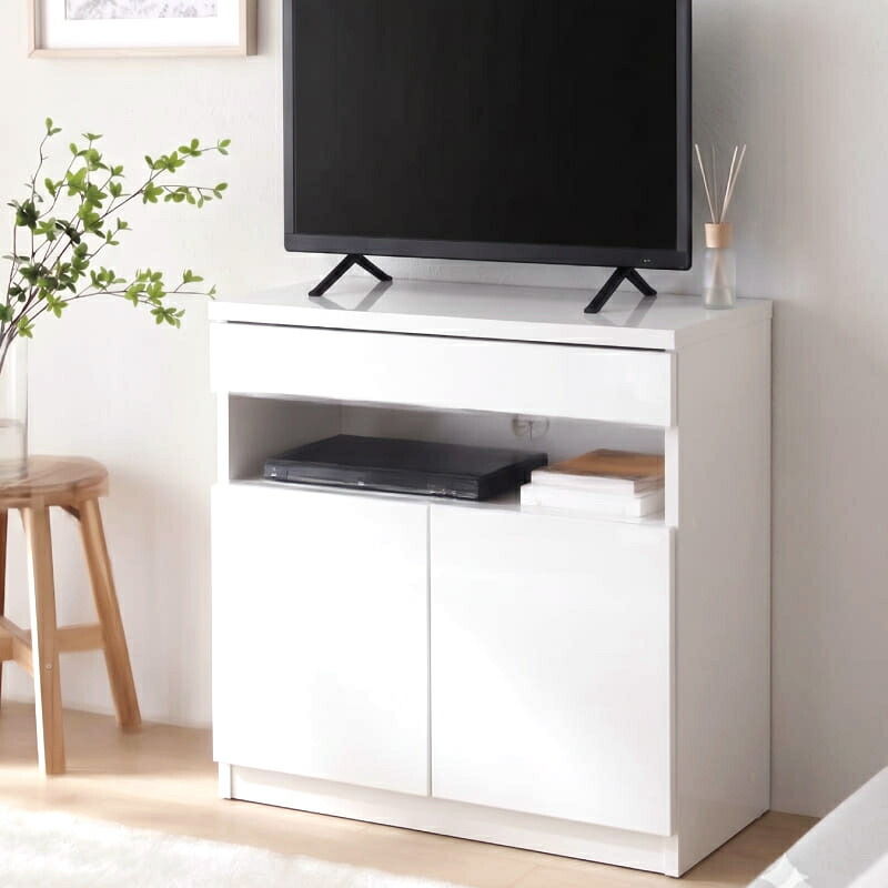 テレビ台 ハイタイプ 扉付き 引き出し ヴィンテージ 西海岸 ブルックリン テレビボード ルーター 背面収納 配線 ゲーム機 高い 壁寄せ 壁面 薄型 幅60 高さ80 キャビネット モデム ケーブル コード a4 本棚 可動棚 鏡面 ホワイト 白 20型 22型 24型 20インチ 25インチ
