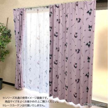 カーテン ドレープカーテン おしゃれ リビング モダン 子供部屋 北欧 既製品 お得サイズ 豊富 厚手 遮熱 断熱 保温 防寒 目隠し 防音 かわいい 姫系 2枚組 2枚セット 幅100 丈135 タッセル 止める 女の子 キッズ ガーリー 可愛い クロミ マイメロディ