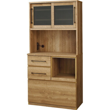 超特価 食器棚 収納 ラック おしゃれ 北欧 安い キッチン 棚 キッチンボード カップボード 木製 大容量 ナチュラル 約 幅90 奥行46 5 高さ184 6 Fucoa Cl