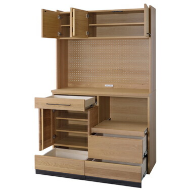 22正規激安 食器棚 収納 ラック おしゃれ 北欧 安い キッチン 棚 キッチンボード カップボード 木製 大容量 オーク 約 幅117 2 奥行45 5 高さ185 Fucoa Cl