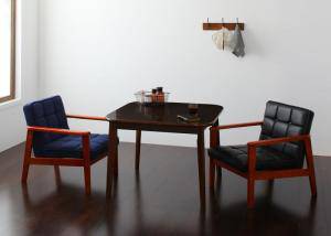 ダイニングテーブルセット 2人用 椅子 椅子 ソファー 安い 一人暮らし コンパクト 小さめ ワンルーム おしゃれ 安い 北欧 食卓 3点 机 1pソファ2脚 クール ミッドセンチュリー 高さ65 ロータイプ スタイリッシュ デザイナーズ 幅90 低め ウォールナット 正方形 激