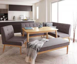 コーナーソファー L型 L字 ロータイプ ダイニングテーブルセット ファミレス風 椅子 机 ソファx1 右肘x1 チェア1 長椅子1 椅子 デザイナーズ 5点 7人用 低め ベンチ 幅1 大きい ダイニングテーブルセット 7人用 コーナーソファー L字 L型 ファミレス風 ベンチ 椅子