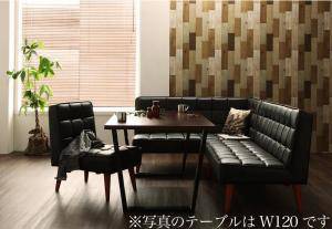 ダイニングテーブルセット 5人用 コーナーソファー L字 l型 ベンチ 椅子 おしゃれ 安い 食卓 レザー 合皮 カウチ 4点 ( 机+ソファ1+左肘ソファ1+チェア1 ) 幅150 西海岸 ヴィンテージ インダストリアル レトロ ミッドセンチュリー 高さ65 ロータイプ 低め ウォールナット｜家具・インテリア通販Room