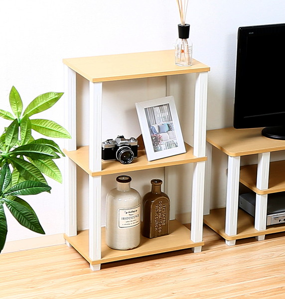 楽天市場】オープンラック 3段 スリム 木製 オープンシェルフ おしゃれ