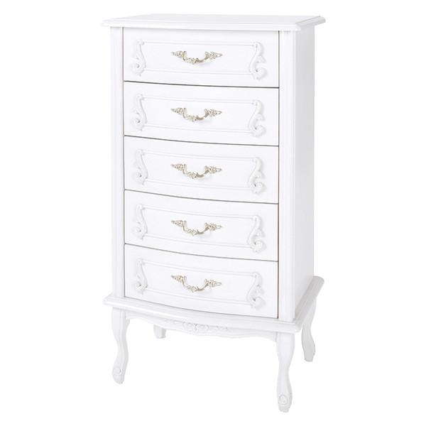 チェスト キャビネット 収納 洋服 衣類 整理 タンス 木製 おしゃれ 北欧 安い 引き出し 多い いっぱい リビング 寝室 ベッドサイド 天然木 5段 猫脚 猫足 電話台 アンティーク かわいい 姫系 プリンセス エレガント 高級 ヨーロピアン 約 幅52 奥行35