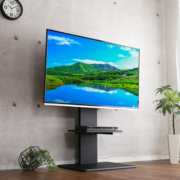 テレビスタンド モニタースタンド テレビ台 壁寄せ 薄型 モニター台 自立 床置き 高さ調節 上下昇降式 調節 ロータイプ 低い 左右 角度調整 首振り スイング 回転 収納 ラック付き 専用棚 ゲーミング ゲーム機 ルーター収納 プレステ 32型 40型 43型 50型 55型 耐震