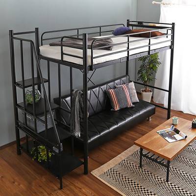 楽天市場】ロフトベッド セミダブル 階段付き ハイタイプ 高い 木製