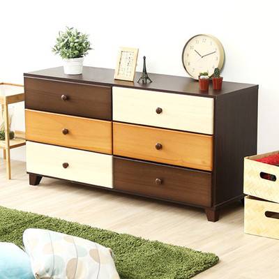 かわいい 可愛い 日本製 国産 ブラウン ナチュラル 木製 3段 幅117cm 完成品 多段チェスト タンス チェスト 洋服たんす 整理タンス 収納チェスト 木製チェスト カラーチェスト マルチチェスト 収納ケース 衣装ケース 洋服収納 収納棚 衣類収納 子供 引き出し