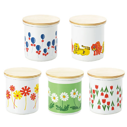 未使用☆ビンテージ昭和レトロ☆海外のお洒落な足つきキャニスター　大きめです。 未使用☆ビンテージ昭和レトロ☆海外のお洒落な足つきキャニスター