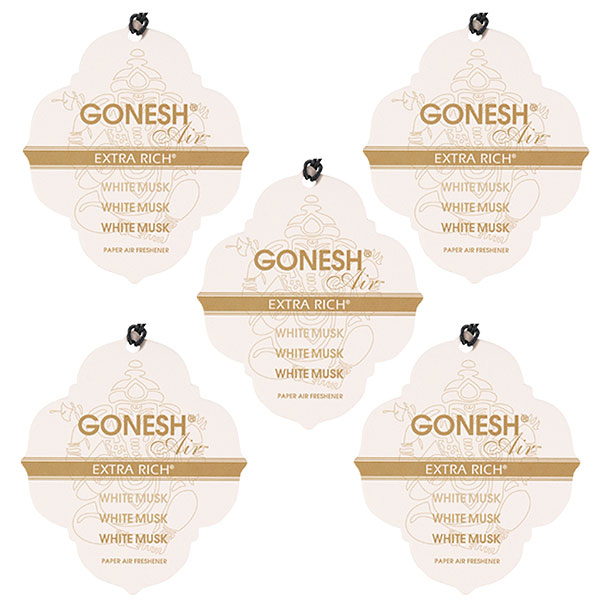 楽天市場 ガーネッシュ Gonesh 車 芳香剤 吊り下げ エアフレッシュナー カーフレッシュナー ホワイトムスク 5個 ネコポス 生活通販お助け隊