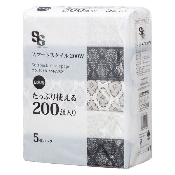 人気 送料無料 ティッシュペーパー 5個 400枚 200組 ソフトパックティッシュ 箱ティッシュ ティシュー 柄 日用品 消耗品 備蓄用 花粉症対策  掃除用 ペット用 大容量 増量 水回り 柔らかい やわらかい 白色 ホワイト 国産 格安 激安 最安値 まとめ買い お得用 C便 fucoa.cl