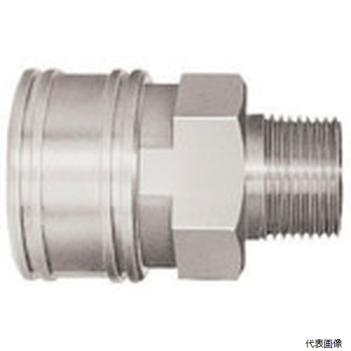 日東工器 8TSM SUS NBR 日東 TSPカプラ ステンレス製 ニトリルゴムSG(NBR)(めねじ取付用ソケット) 相手側Rc1(00727)｜Pro-Tools　店 14,454円