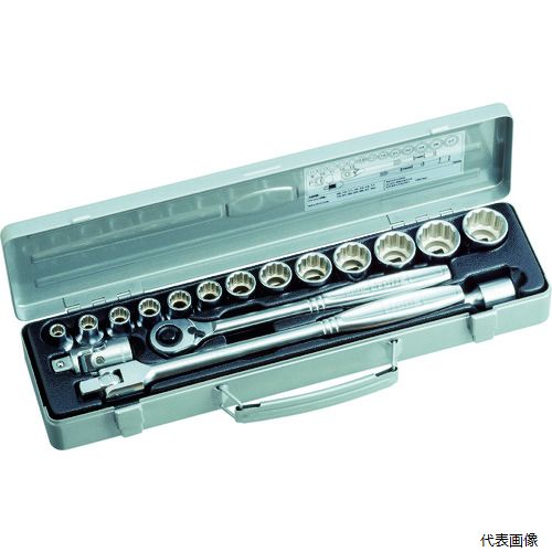 TONE 750M ソケットレンチセット 差込角12.7mm 17点セット 12角(8mm～)